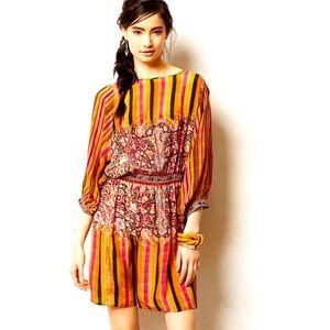 Anthropologie Tanvi Kedia Sunpass Dress Orange
